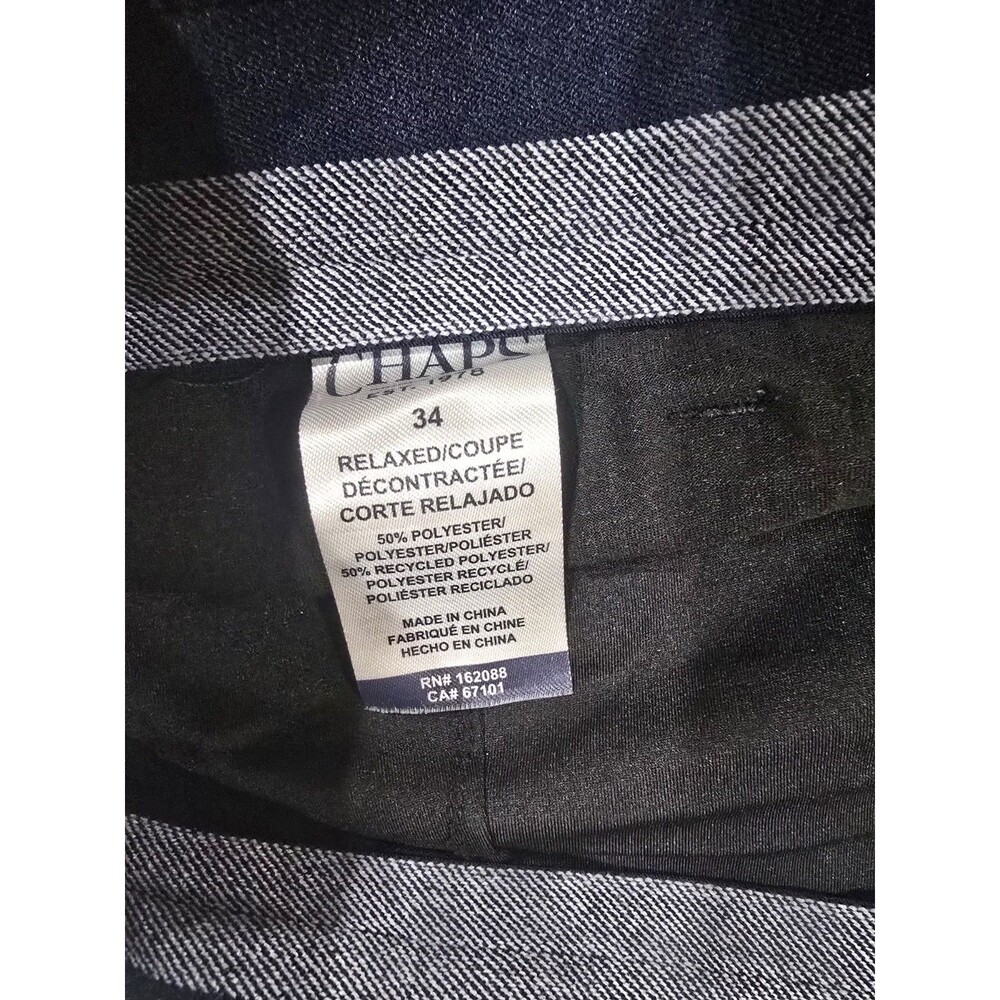 Chaps Mens Golf Shorts Size 34 Black Relaxed Fit 8" Inseam Flat Front Polyester - Picture 9 of 12